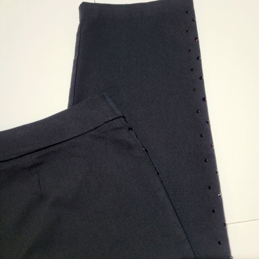 Style & Co. Black Pull on Leggins with Onyx Bling (L) - Picture 4 of 12